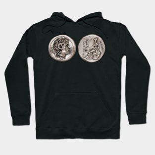 Alexander the Great Head Ancient Greece Coins Design Hoodie